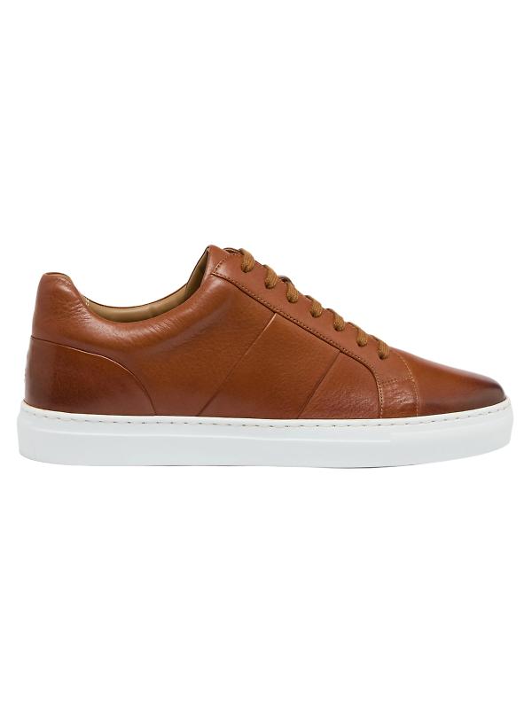 Oliver Sweeney Men's Kendal Milled Leather Trainers - Tan Image 1