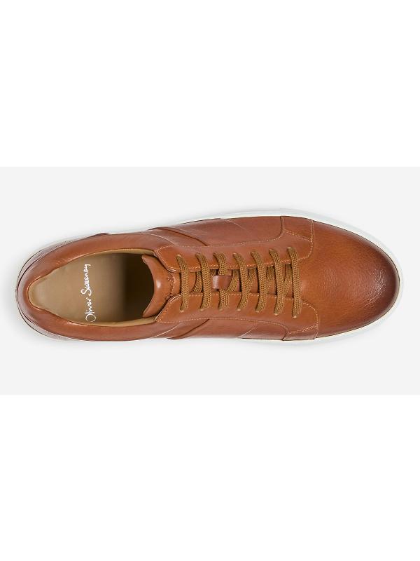 Oliver Sweeney Men's Kendal Milled Leather Trainers - Tan Image 3