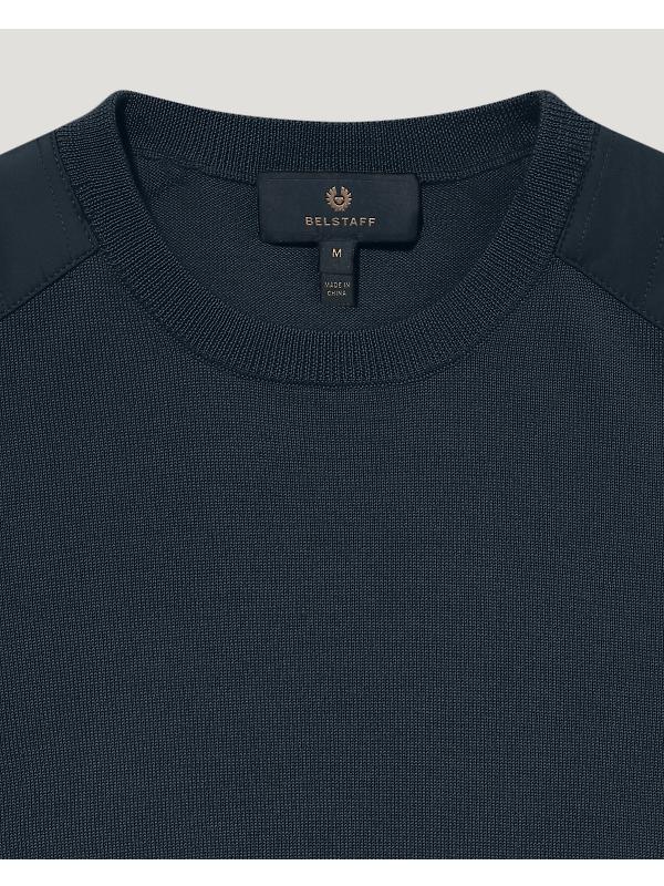 Belstaff Men's Merino Wool Kerrigan Crew Neck Jumper - Black Image 3