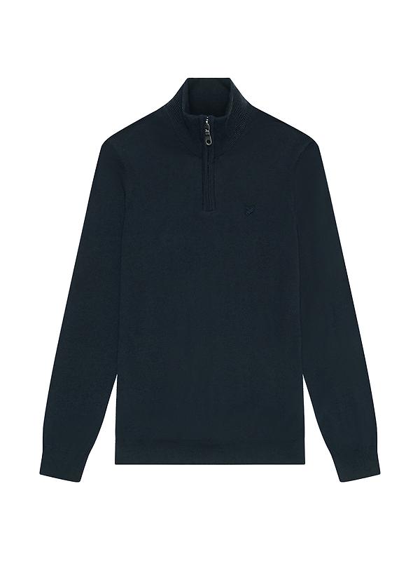 Lyle & Scott Men's Merino Wool 1/4 Zip Jumper - Dark Navy Image 1
