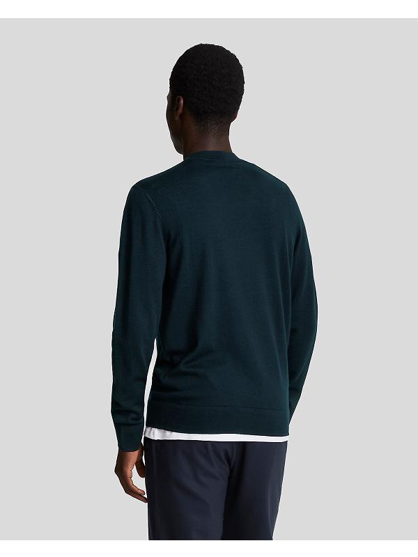 Lyle & Scott Men's Premium Merino Crew Neck Jumper - Lacquer Image 2