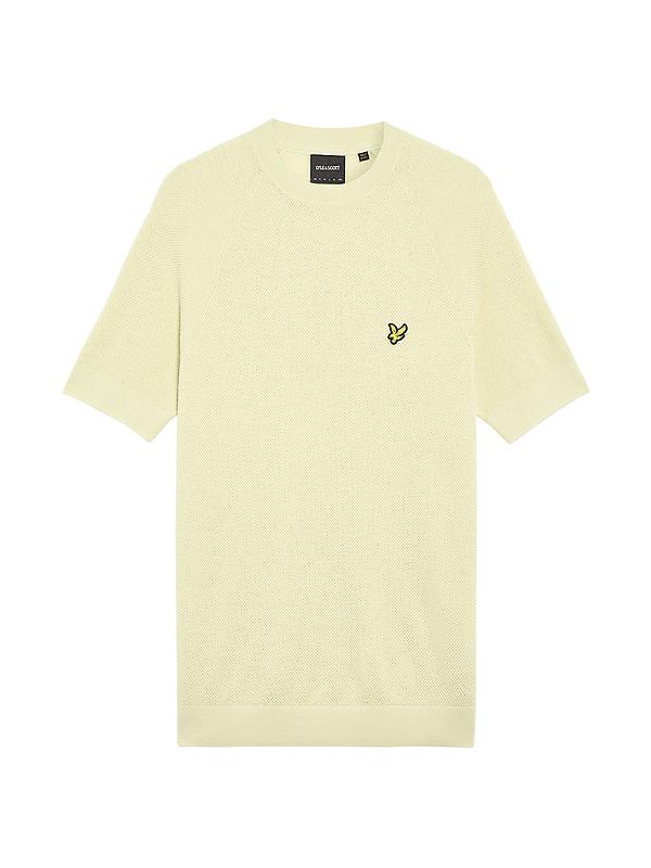 Lyle & Scott Men's Linen Blend Knitted T-Shirt - Luna Image 1