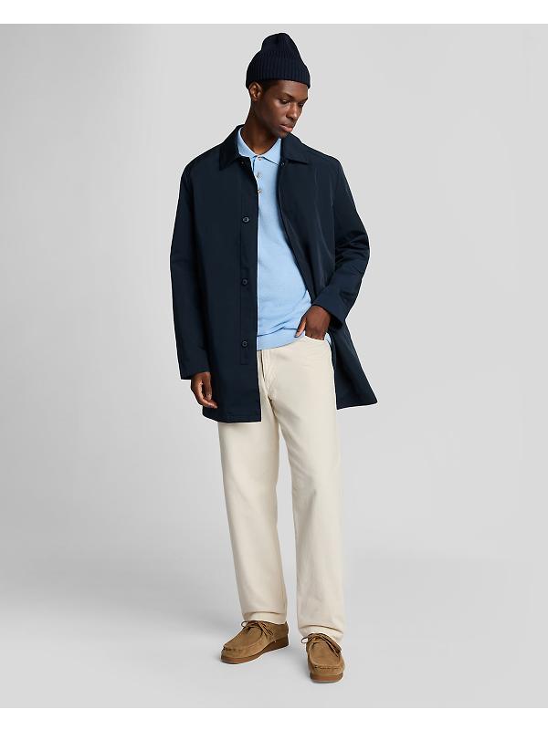 Lyle & Scott Men's Linen Blend Knitted Polo Shirt - Light Blue Image 3