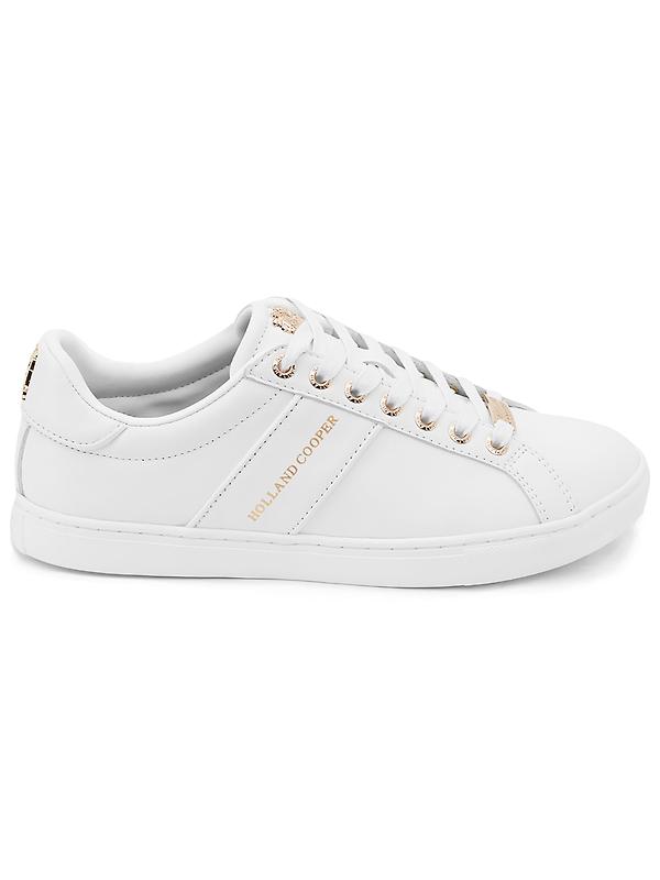 Holland Cooper Women's Knightsbridge Court Trainers - White Image 1