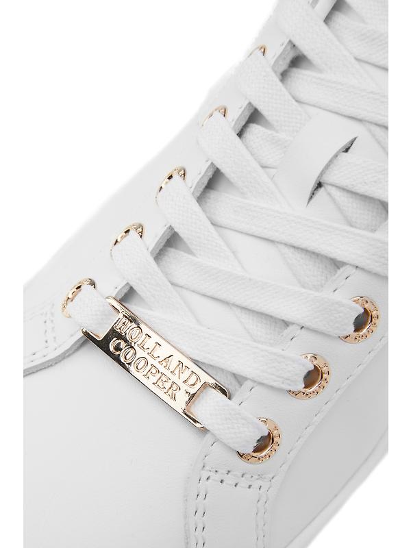 Holland Cooper Women's Knightsbridge Court Trainers - White Image 7