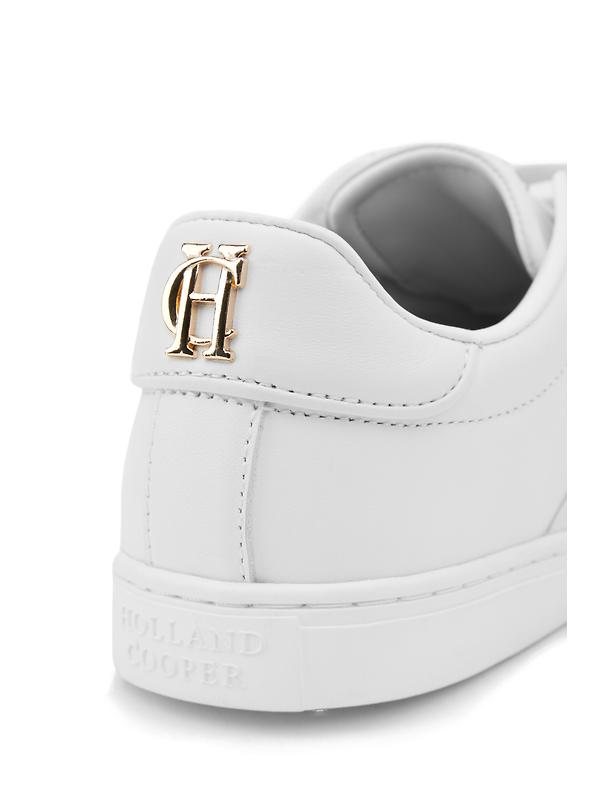 Holland Cooper Women's Knightsbridge Court Trainers - White Image 9