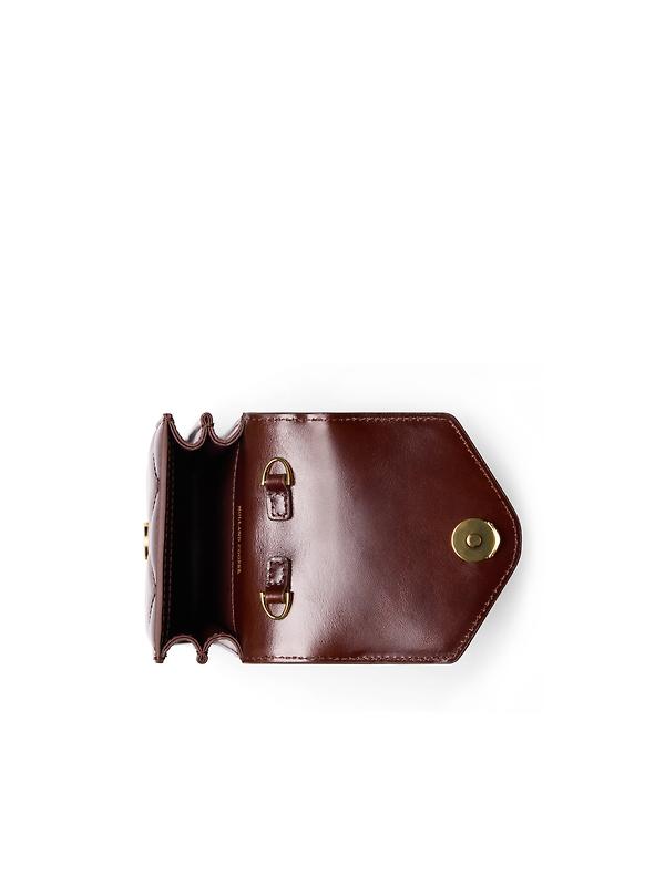 Holland Cooper Women's Knightsbridge Quilted Phone Pouch - Rich Chocolate Leather Image 8