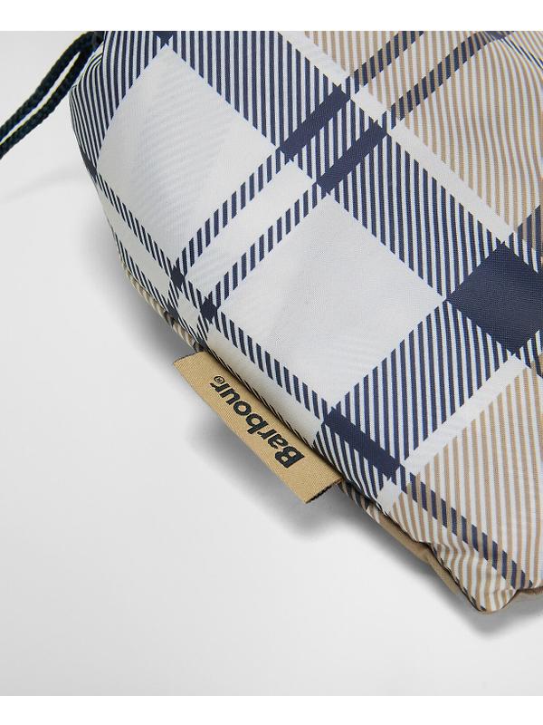 Barbour Women's Portree Tartan Poncho - Hessian/Navy Tartan Image 6