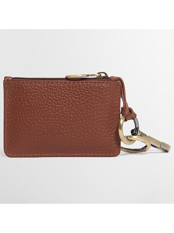 Barbour Women's Leather Coin Purse Bag Charm - Brown Image 3