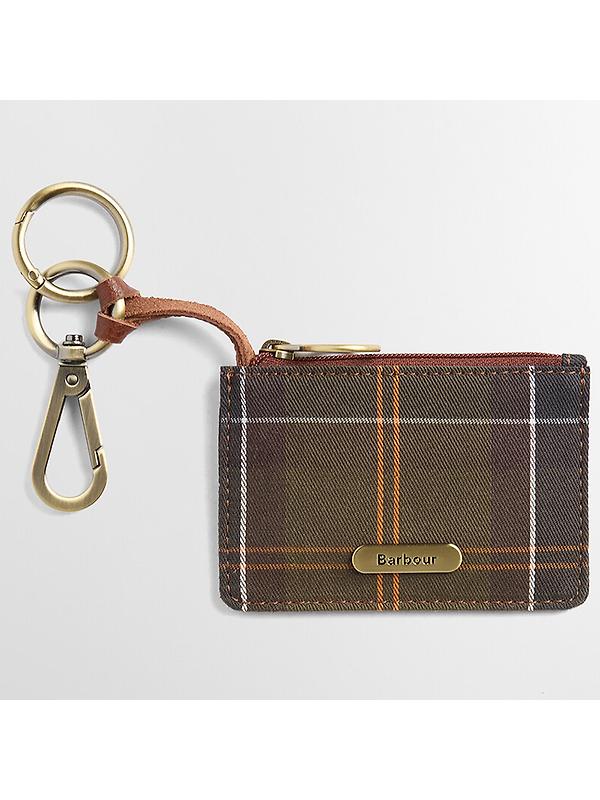 Barbour Women's Leather Coin Purse Bag Charm - Classic Tartan Image 2