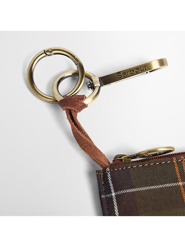 Barbour Women's Leather Coin Purse Bag Charm - Classic Tartan Image 3