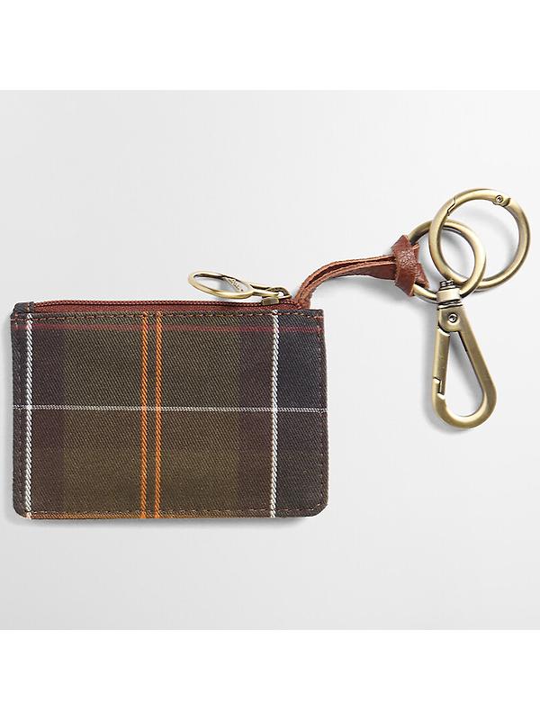 Barbour Women's Leather Coin Purse Bag Charm - Classic Tartan Image 4