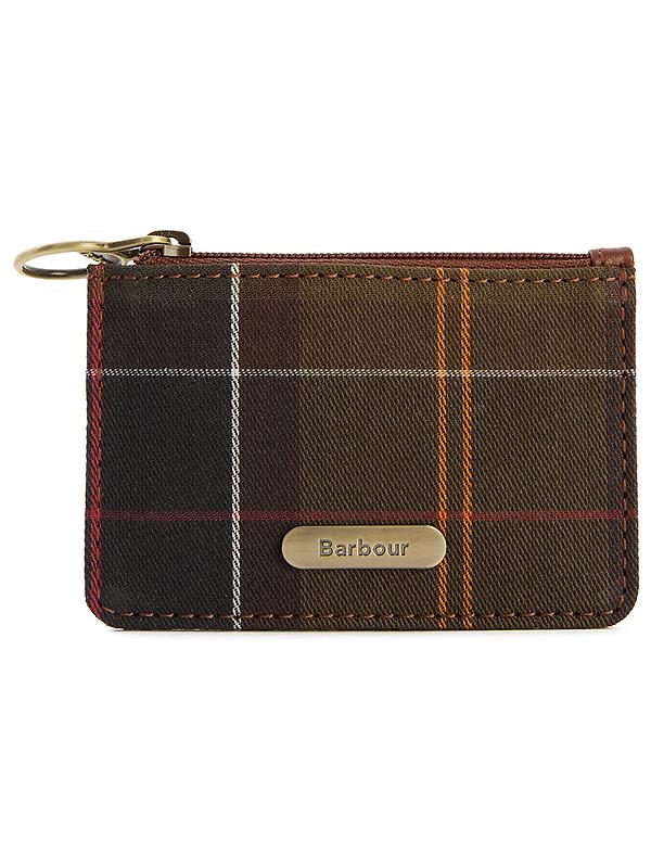 Barbour Women's Leather Coin Purse Bag Charm - Classic Tartan Image 1