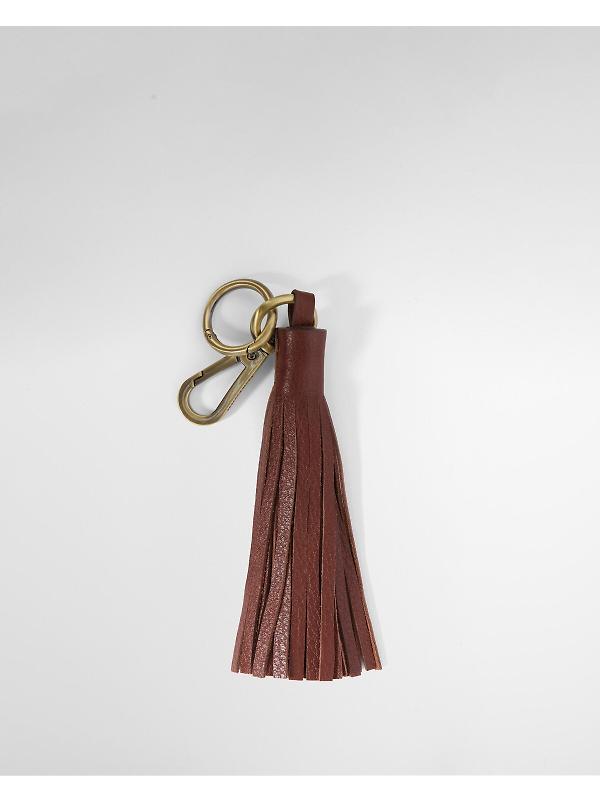 Barbour Women's Tassle Leather Bag Charm - Brown Image 3