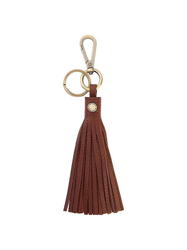 Barbour Women's Tassle Leather Bag Charm - Brown Image 1