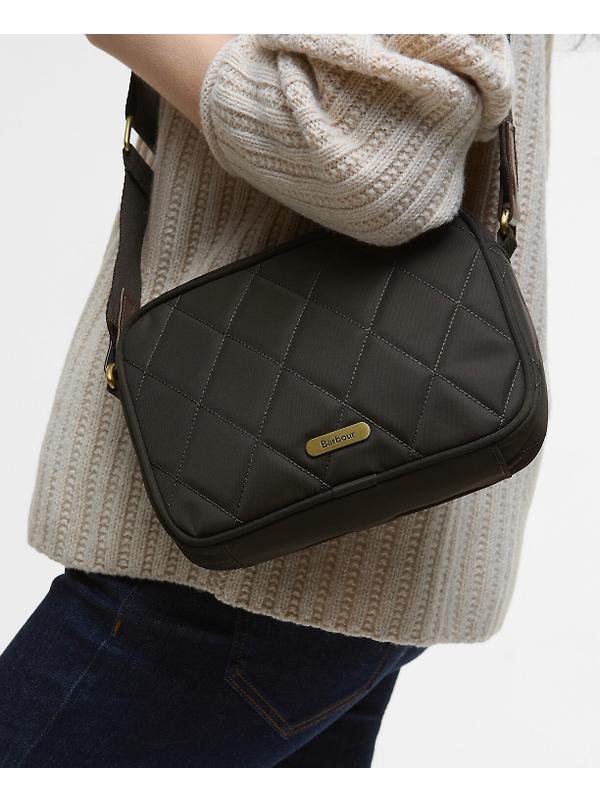 Barbour Women's Quilted Crossbody Bag - Olive Image 3