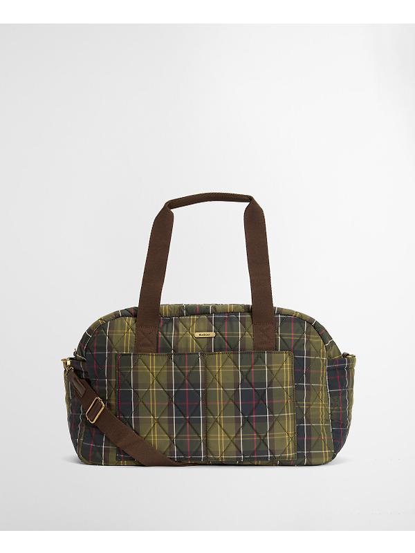 Barbour Women's Wetherham Quilted Overnight Holdall Bag - Classic Tartan Image 12