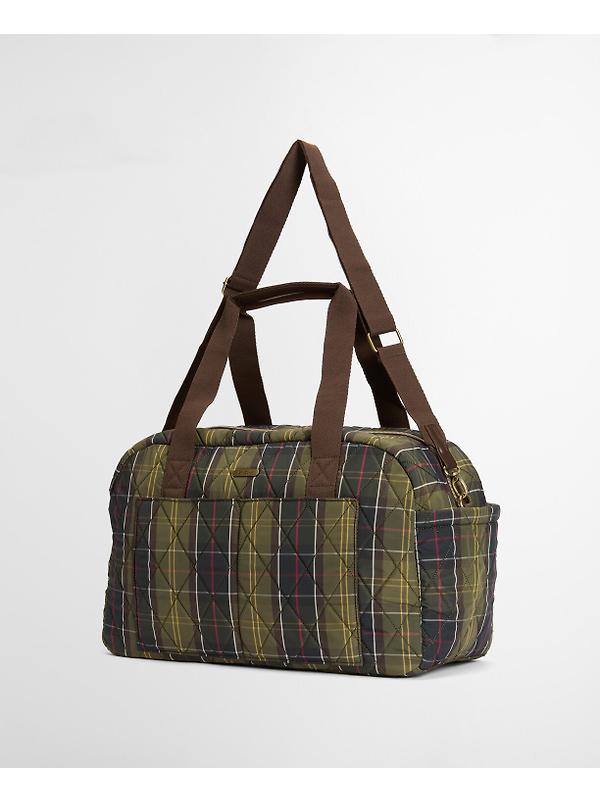 Barbour Women's Wetherham Quilted Overnight Holdall Bag - Classic Tartan Image 5