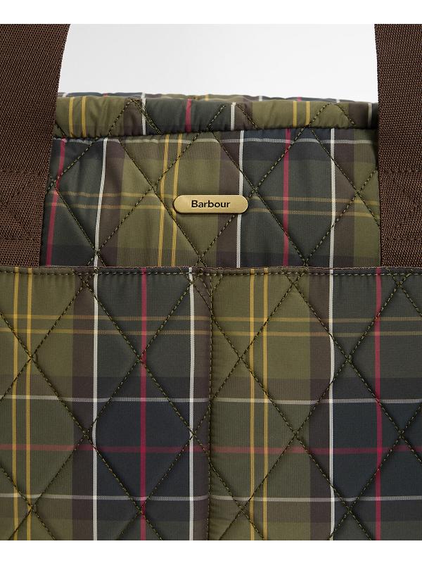 Barbour Women's Wetherham Quilted Overnight Holdall Bag - Classic Tartan Image 6