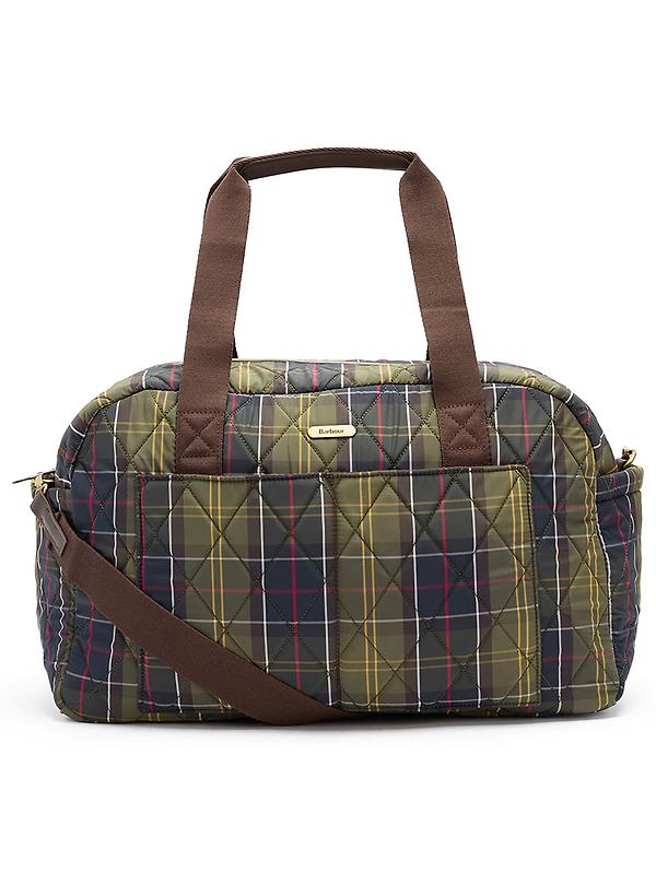 Barbour Women's Wetherham Quilted Overnight Holdall Bag - Classic Tartan Image 1