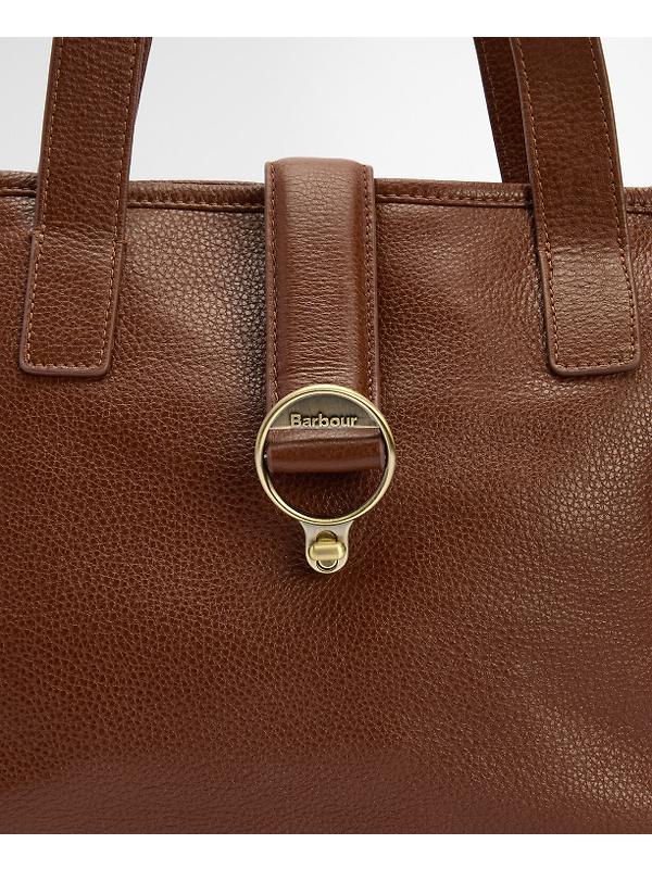Barbour Women's Alder Leather Tote Bag - Brown Image 6