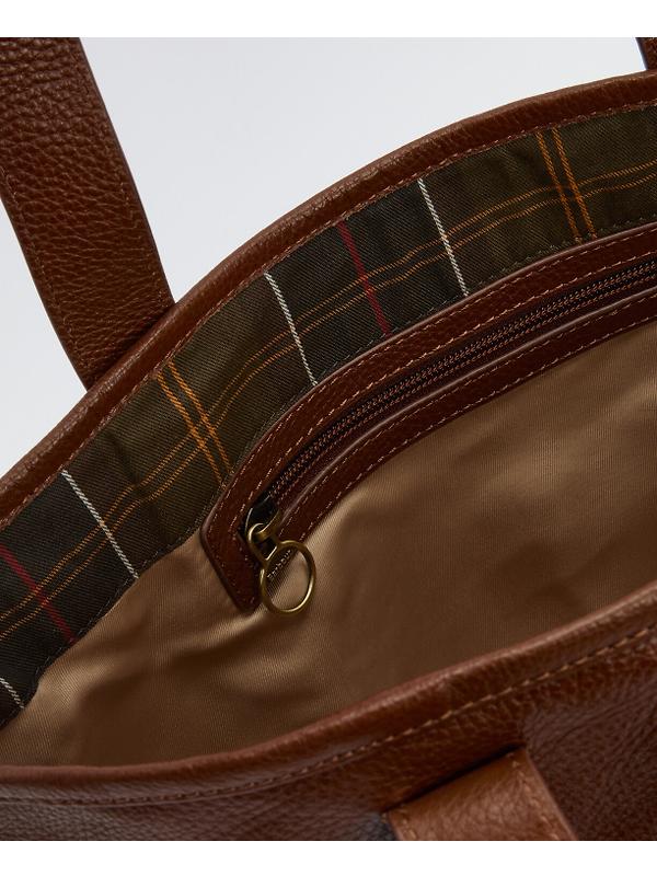 Barbour Women's Alder Leather Tote Bag - Brown Image 9