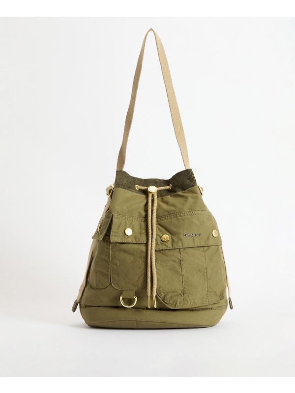 Barbour Women's Mia Drawstring Tote Bag - Dusky Green Image 3