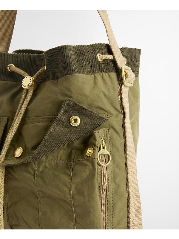 Barbour Women's Mia Drawstring Tote Bag - Dusky Green Image 6