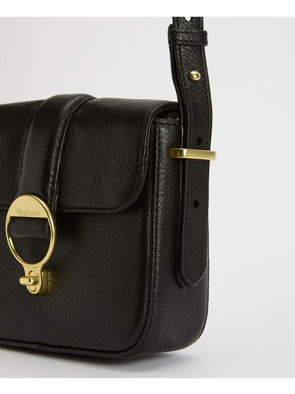 Barbour Women's Mini Rosa Leather Crossbody Bag - Black Image 8