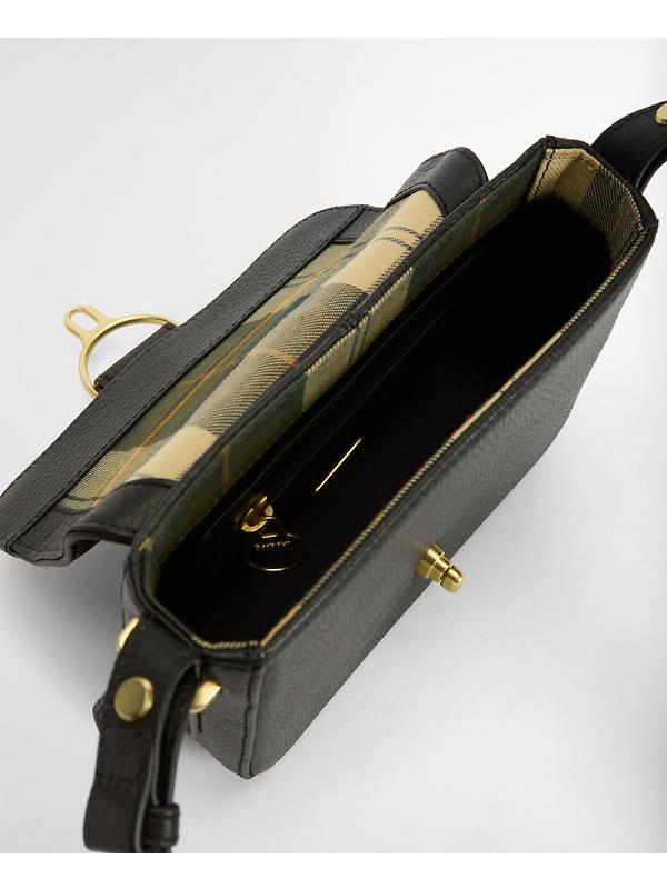 Barbour Women's Mini Rosa Leather Crossbody Bag - Black Image 9