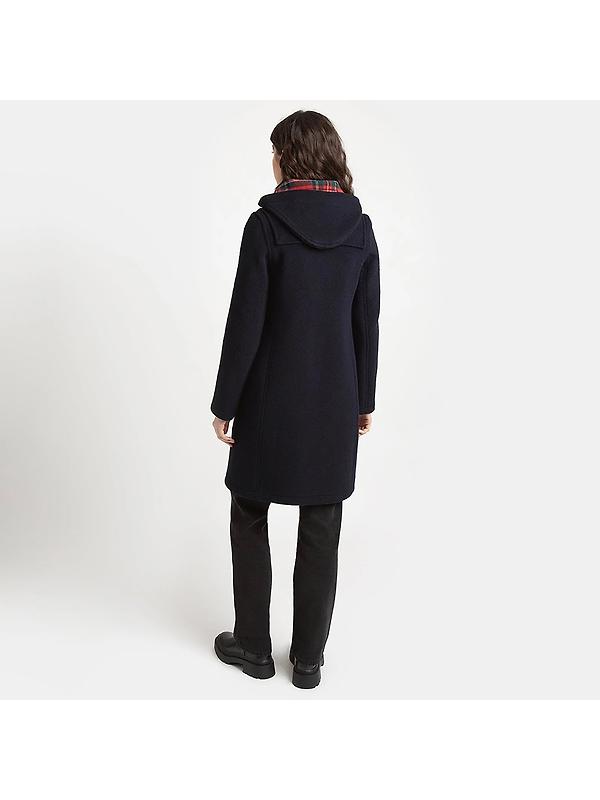 Gloverall Women's Long Slim Fit Freda Duffle Coat - Navy Royal Stewart Image 3