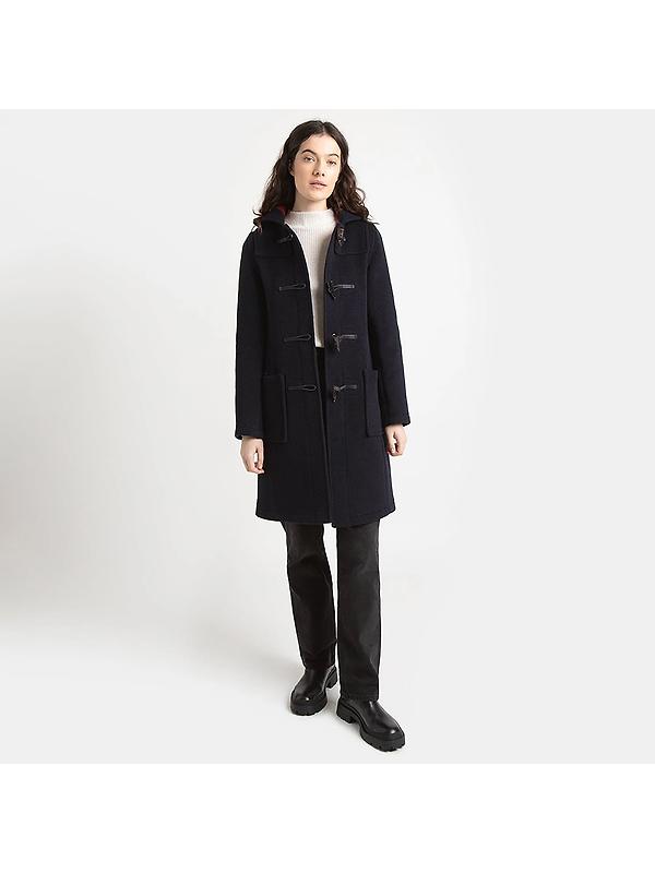 Gloverall Women's Long Slim Fit Freda Duffle Coat - Navy Royal Stewart Image 2