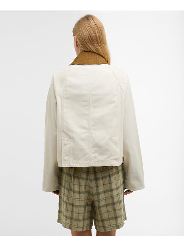 Barbour Women's Cropped Beadnell Casual Jacket - Light Pearl/Dress/Beige Image 4