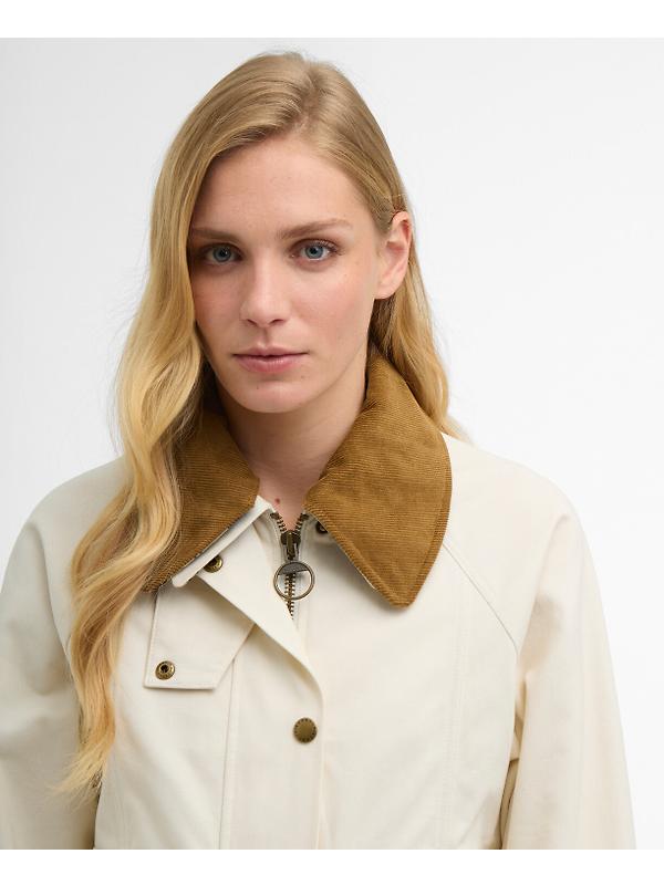 Barbour Women's Cropped Beadnell Casual Jacket - Light Pearl/Dress/Beige Image 5