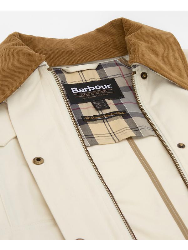 Barbour Women's Cropped Beadnell Casual Jacket - Light Pearl/Dress/Beige Image 8