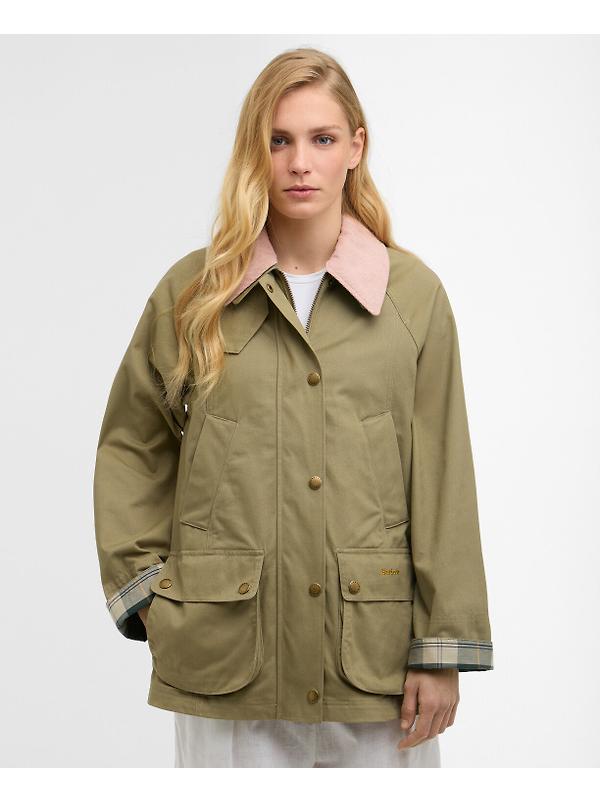 Barbour Women's Modern Beadnell Casual Jacket - Bleached Olive/Ancient/Gardenia Image 2