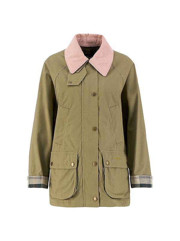 Barbour Women's Modern Beadnell Casual Jacket - Bleached Olive/Ancient/Gardenia Image 1