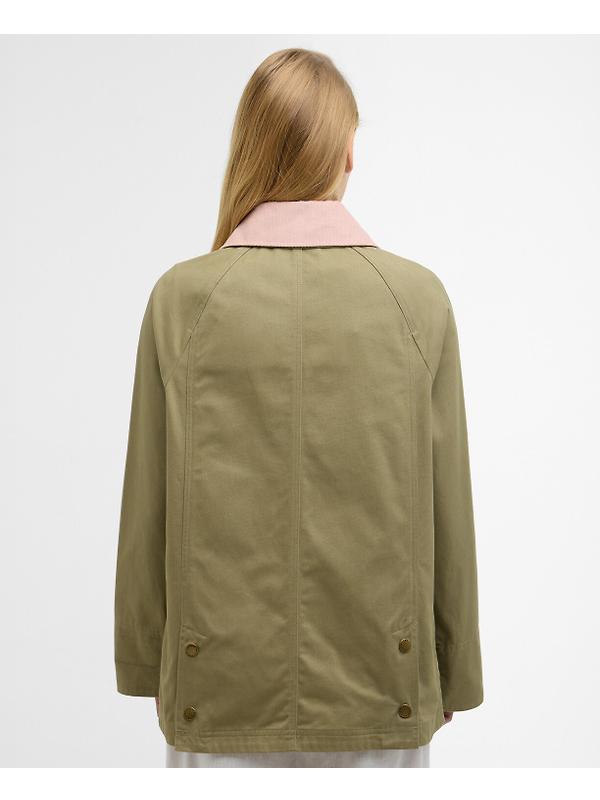 Barbour Women's Modern Beadnell Casual Jacket - Bleached Olive/Ancient/Gardenia Image 4