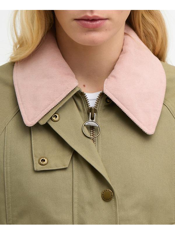 Barbour Women's Modern Beadnell Casual Jacket - Bleached Olive/Ancient/Gardenia Image 5