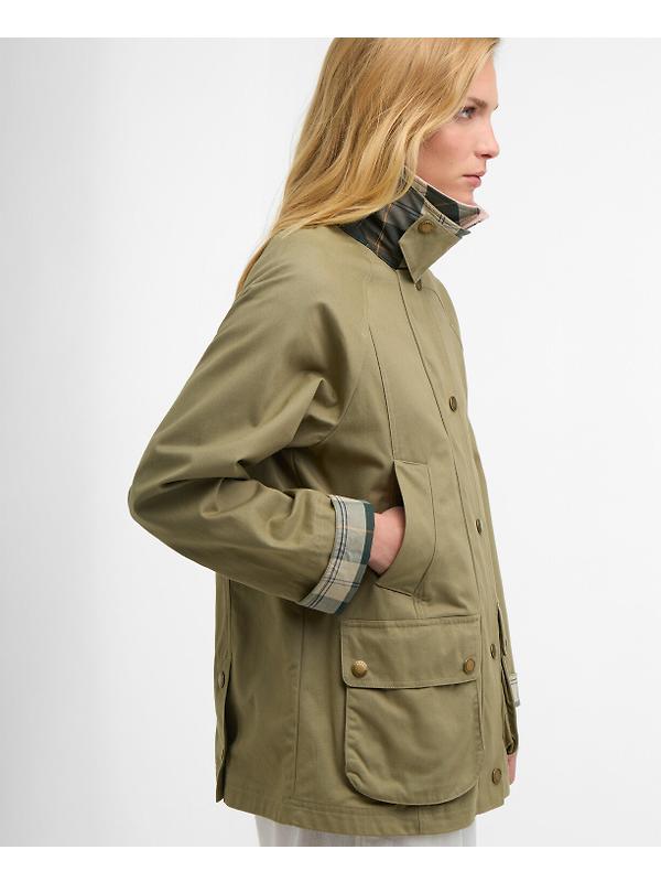 Barbour Women's Modern Beadnell Casual Jacket - Bleached Olive/Ancient/Gardenia Image 6