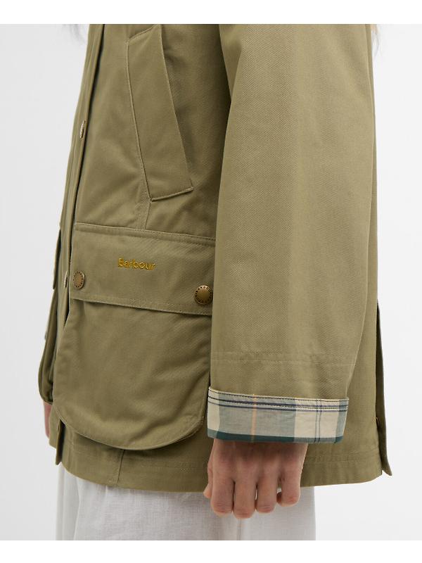 Barbour Women's Modern Beadnell Casual Jacket - Bleached Olive/Ancient/Gardenia Image 7