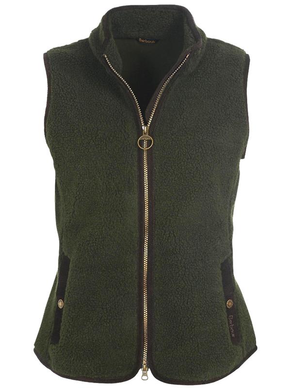 Barbour Women's Burford Fleece Gilet - Olive/Classic Image 1