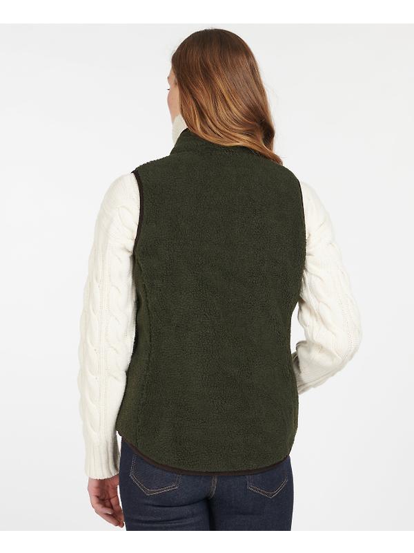 Barbour Women's Burford Fleece Gilet - Olive/Classic Image 4