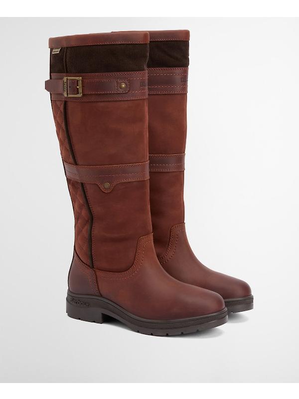 Barbour Women's Beaconsfield Tall Boots - Mahogony/Choc Nubuck Image 3