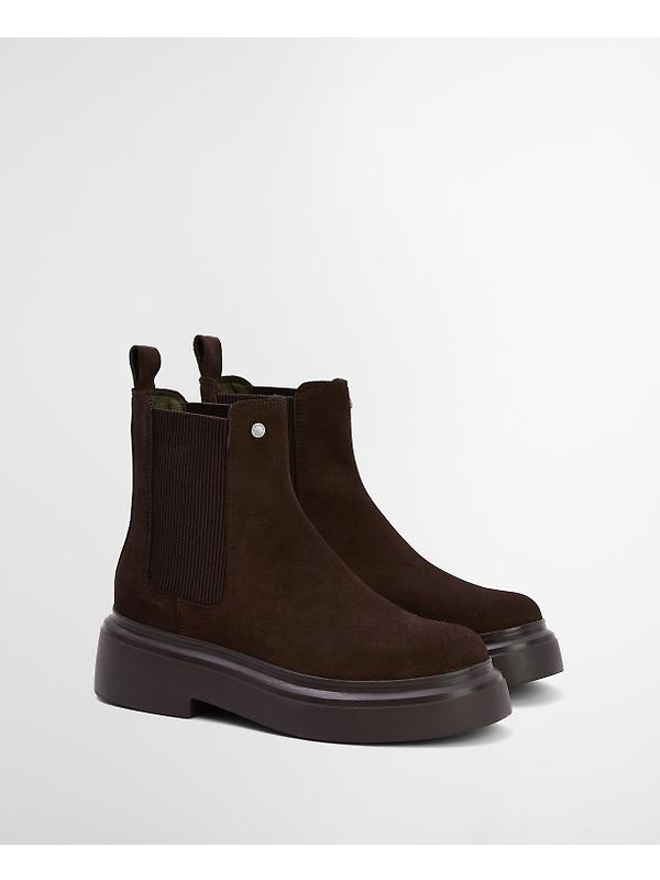 Barbour Women's Celina Chelsea Boots - Espresso Suede Image 3