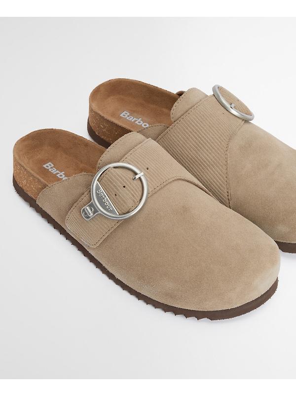 Barbour Women's Kyra Closed Toe Sandals - Taupe Suede Image 4