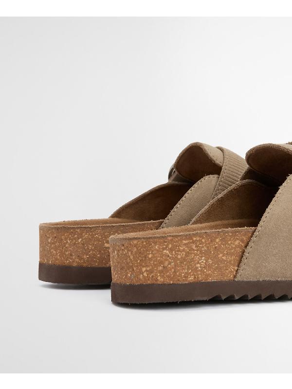 Barbour Women's Kyra Closed Toe Sandals - Taupe Suede Image 6