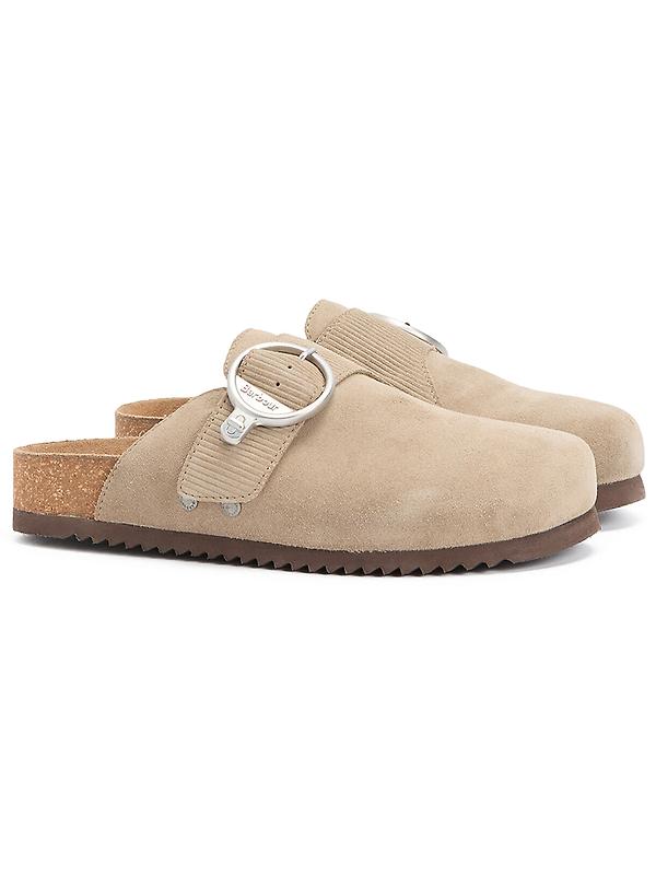 Barbour Women's Kyra Closed Toe Sandals - Taupe Suede Image 1