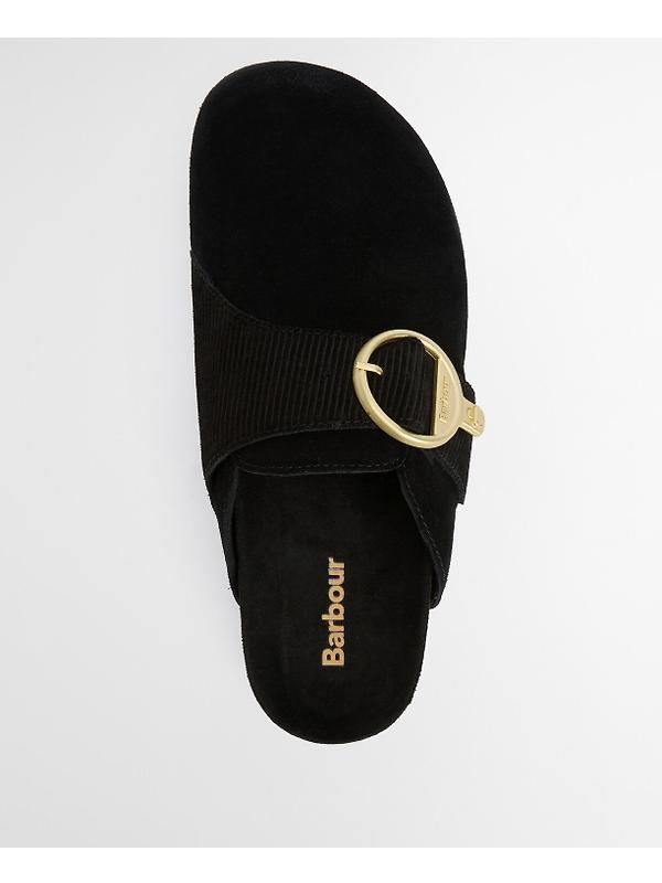 Barbour Women's Kyra Closed Toe Sandals - Black Suede Image 7