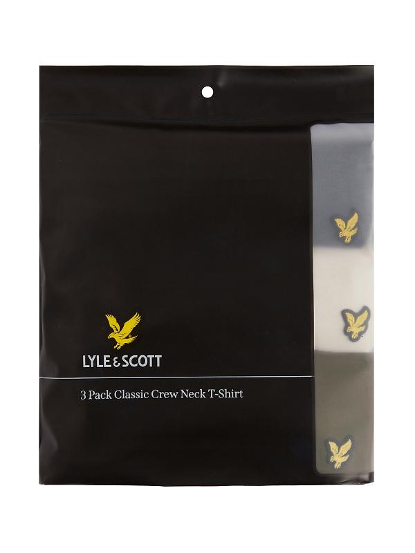 Lyle & Scott Men's Basic 3 Pack T-Shirt - White/ Olive/ Gunmetal Image 2